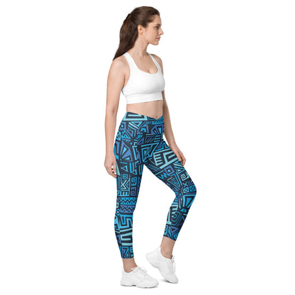 Crossover leggings with pockets