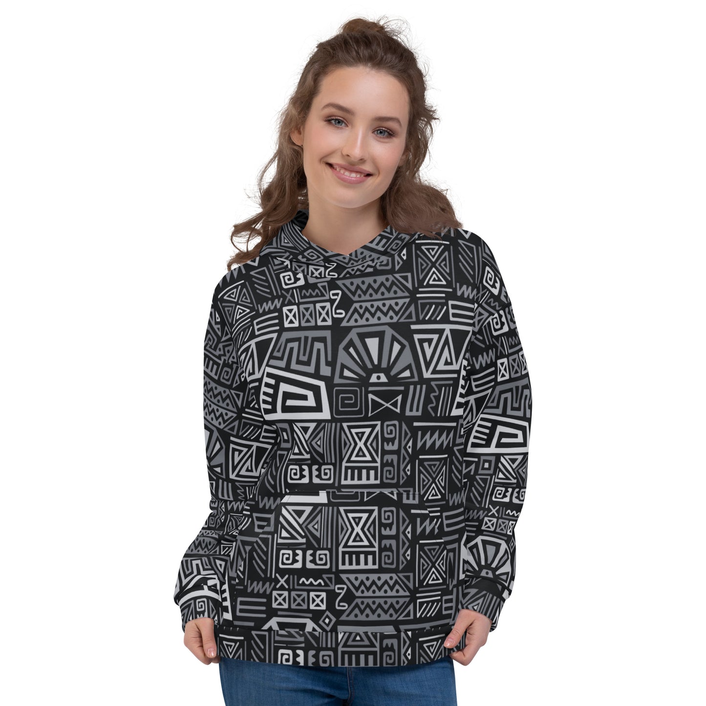 Aztec Black Unisex Hoodie