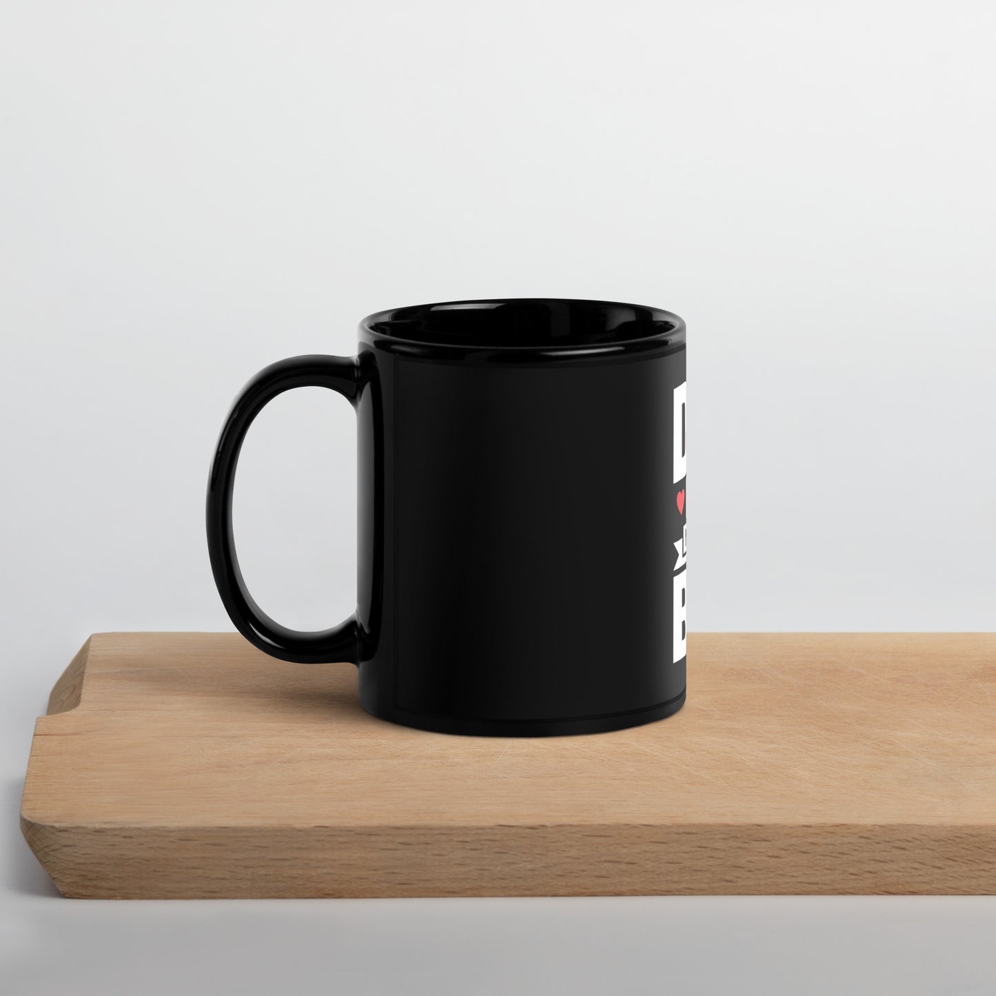 Dad Bod Black Glossy Mug