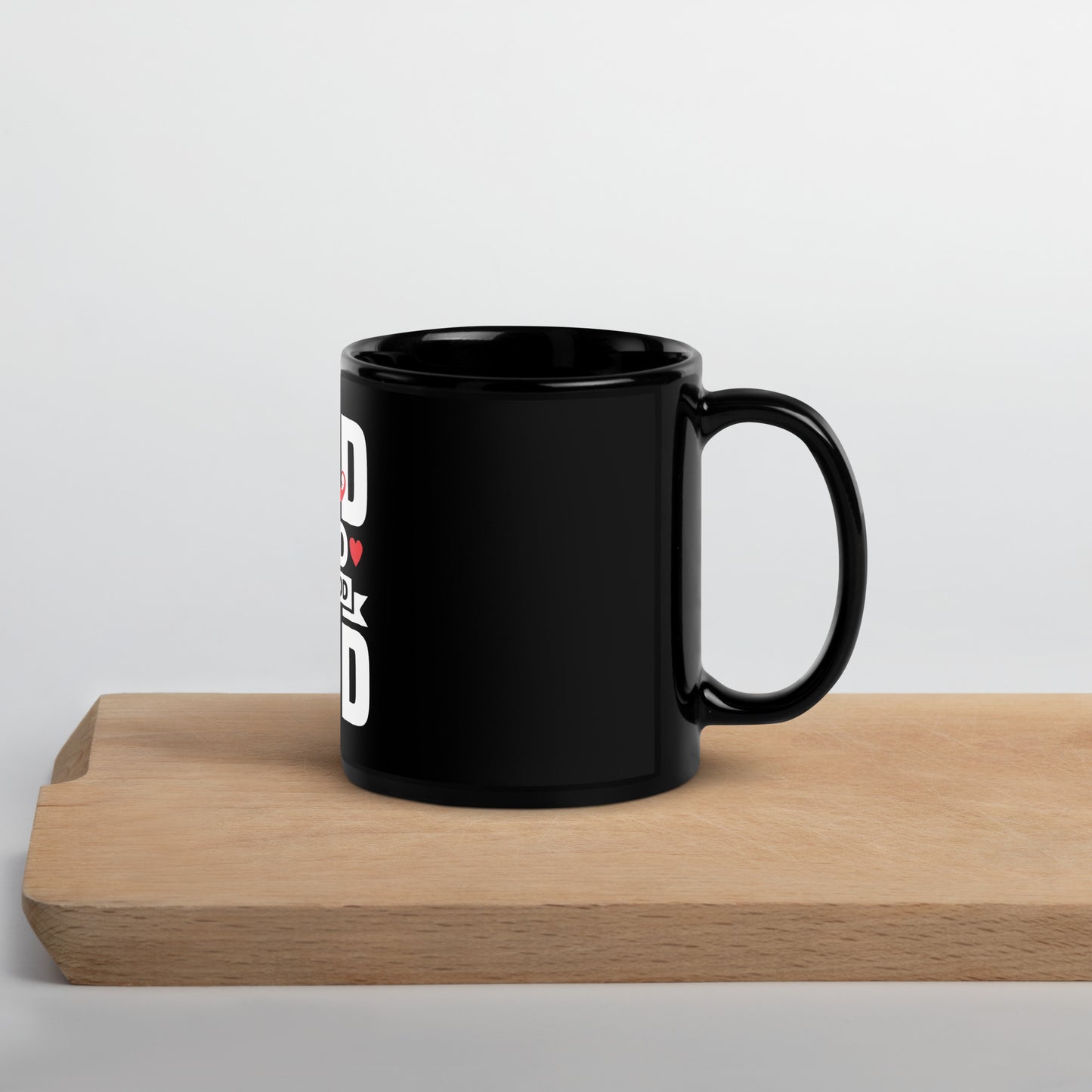 Dad Bod Black Glossy Mug