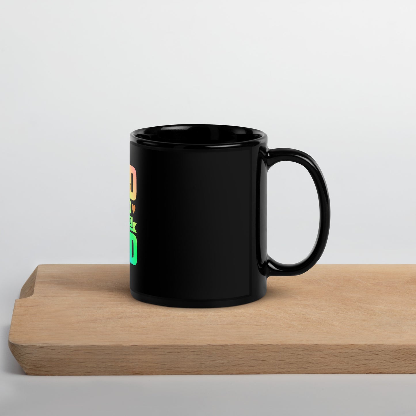 Dad Bod Black Glossy Mug