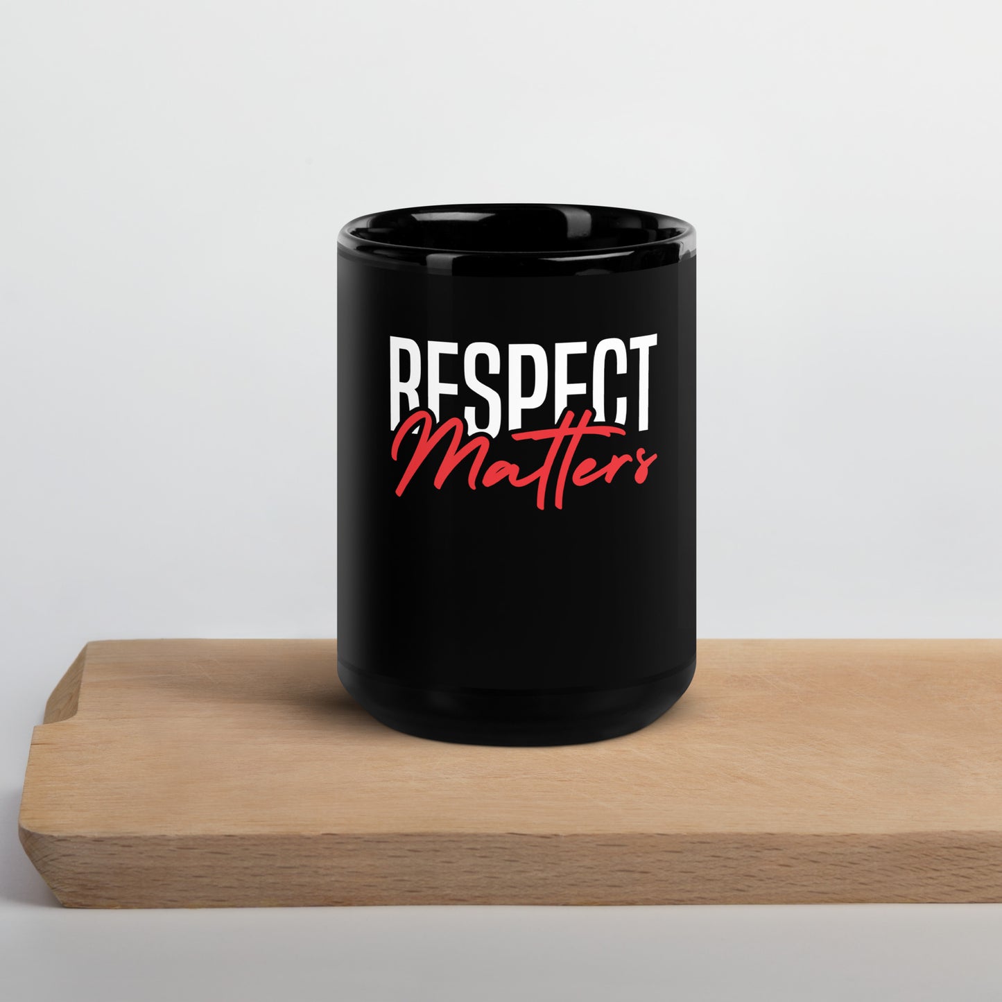 Respect Matters Black Glossy Mug