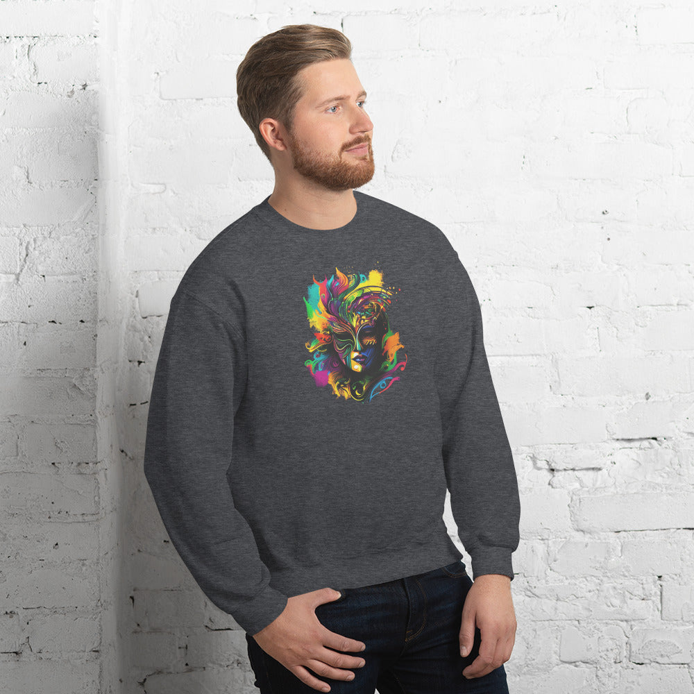 Akongo Abstract Mardi Gras Unisex Sweatshirt