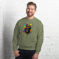 Akongo Abstract Mardi Gras Unisex Sweatshirt