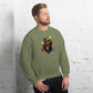 Akongo Abstract Mardi Gras Unisex Sweatshirt