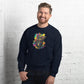 Akongo Abstract Mardi Gras Unisex Sweatshirt