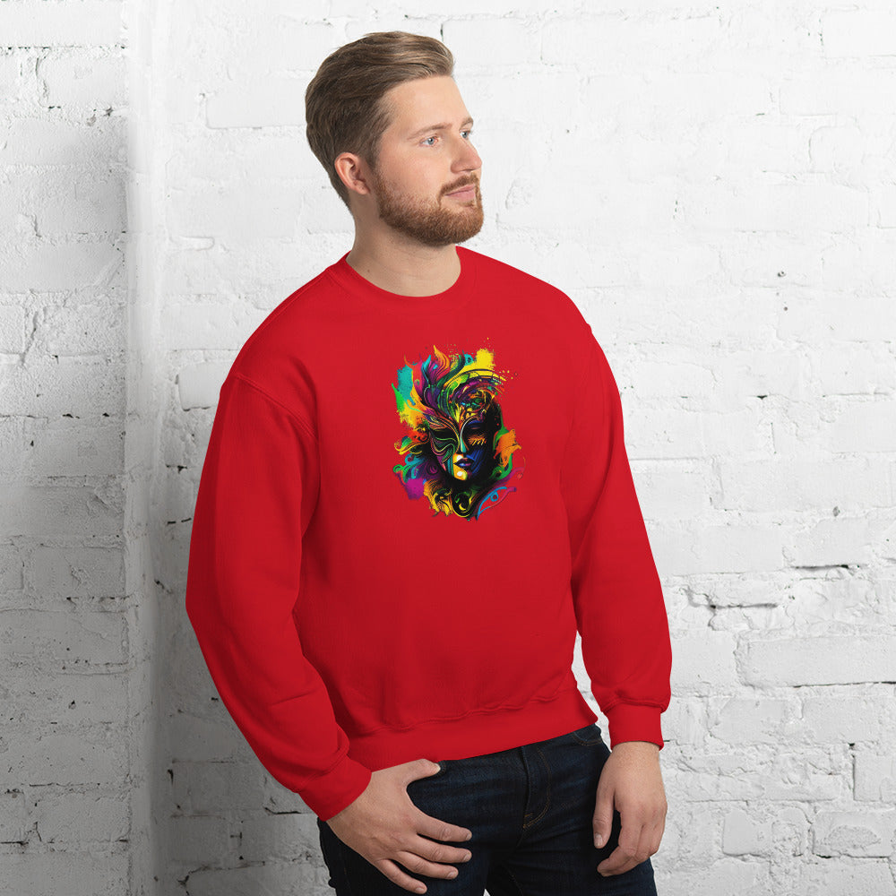 Akongo Abstract Mardi Gras Unisex Sweatshirt