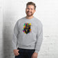 Akongo Abstract Mardi Gras Unisex Sweatshirt