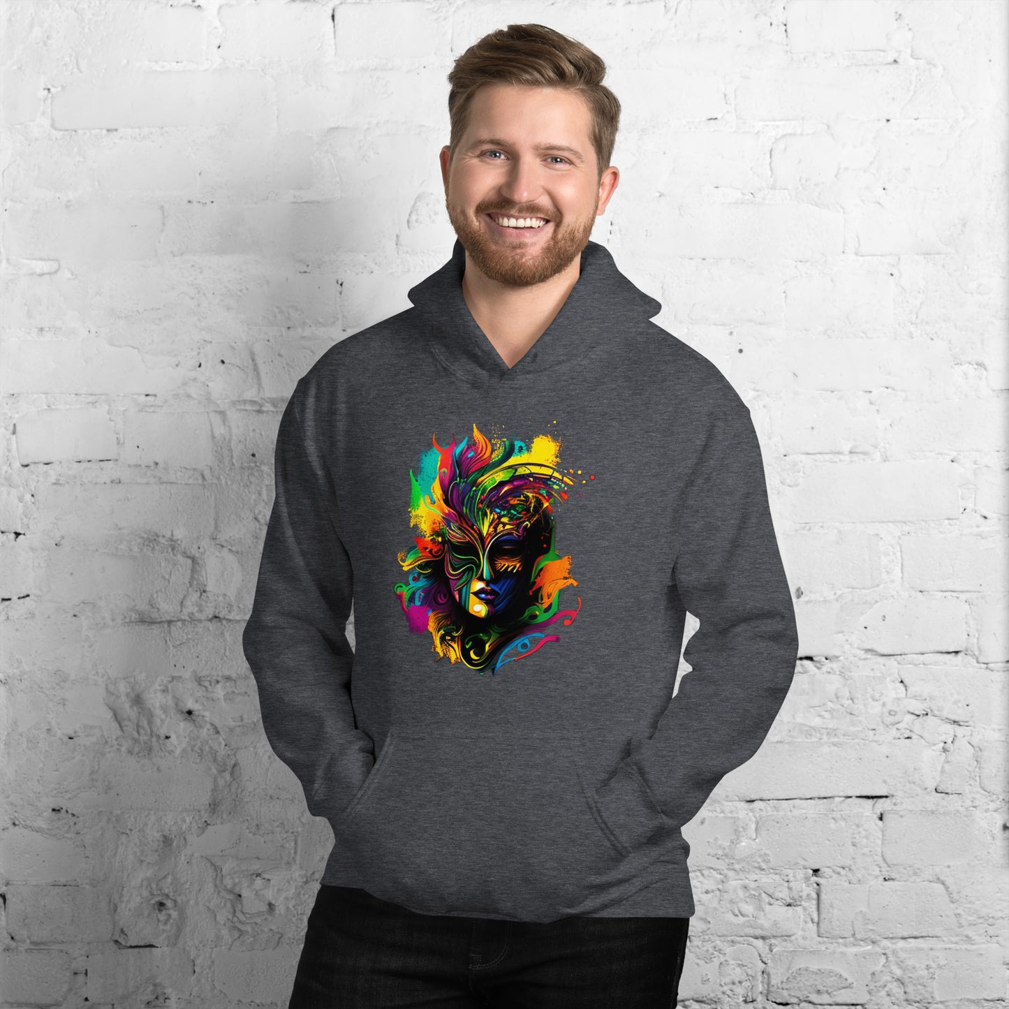 Akongo Abstract Mardi Gras Unisex Hoodie