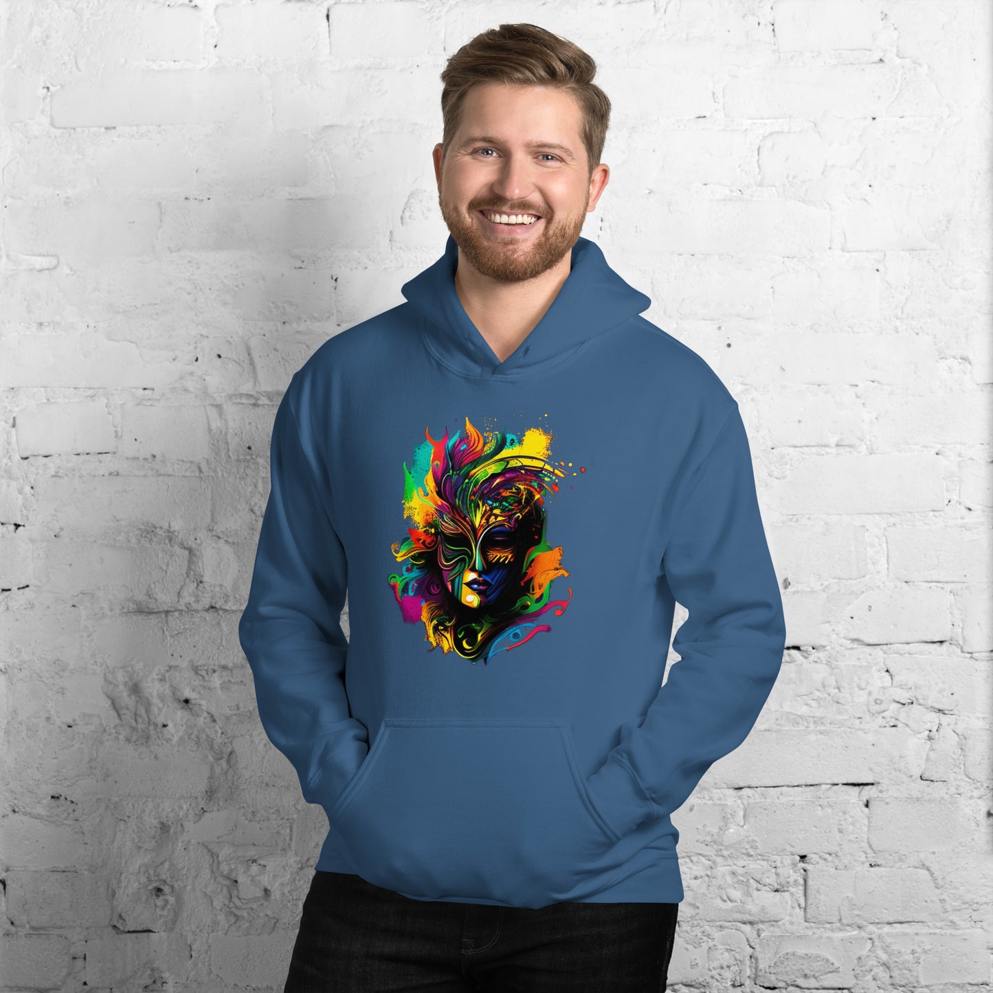 Akongo Abstract Mardi Gras Unisex Hoodie