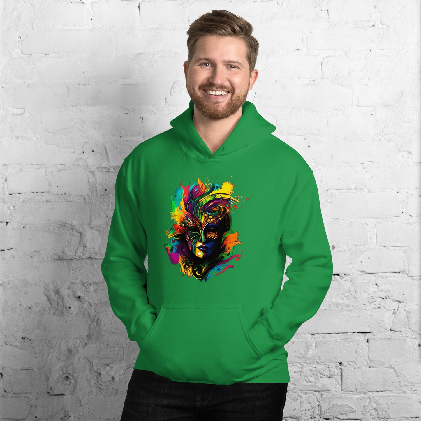 Akongo Abstract Mardi Gras Unisex Hoodie