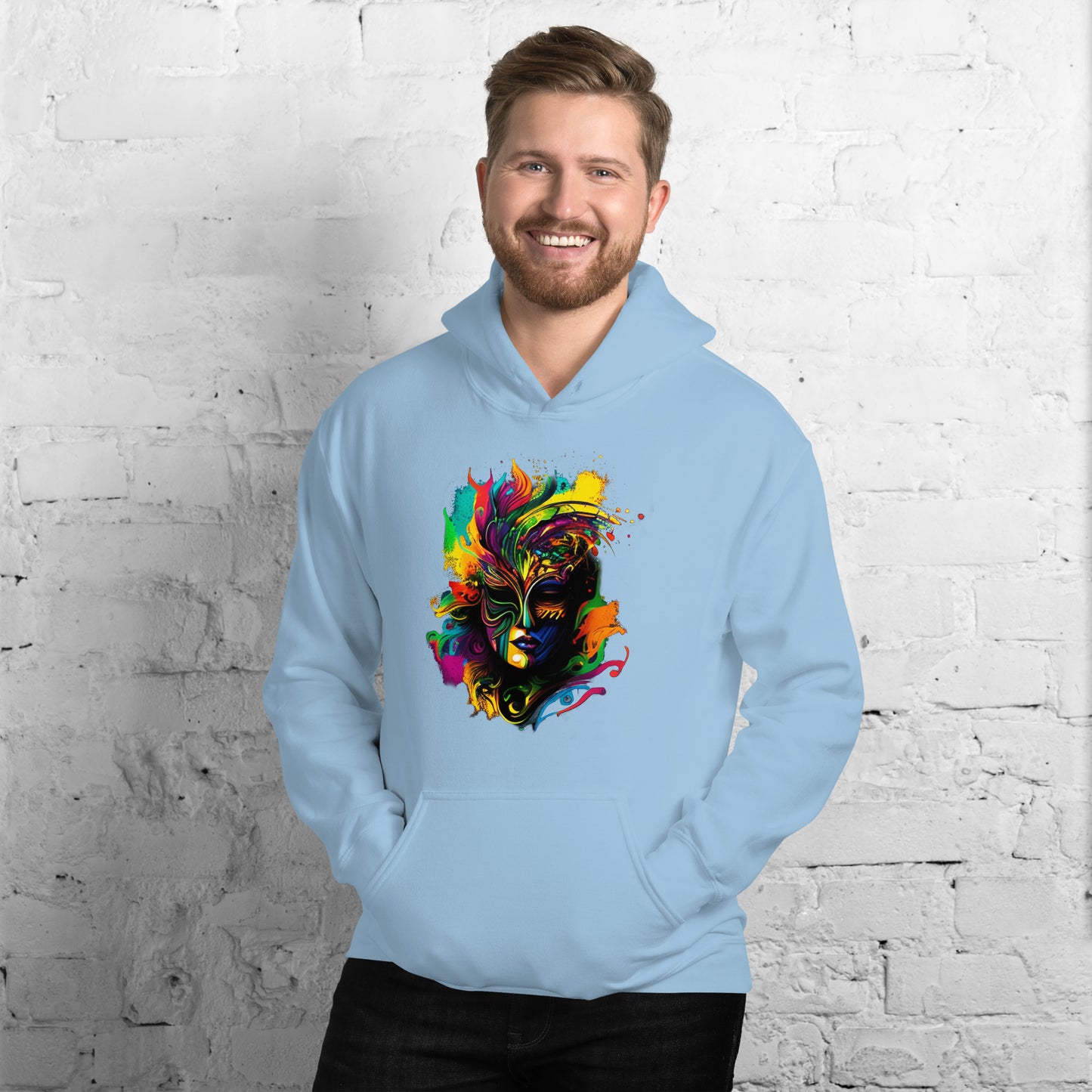 Akongo Abstract Mardi Gras Unisex Hoodie