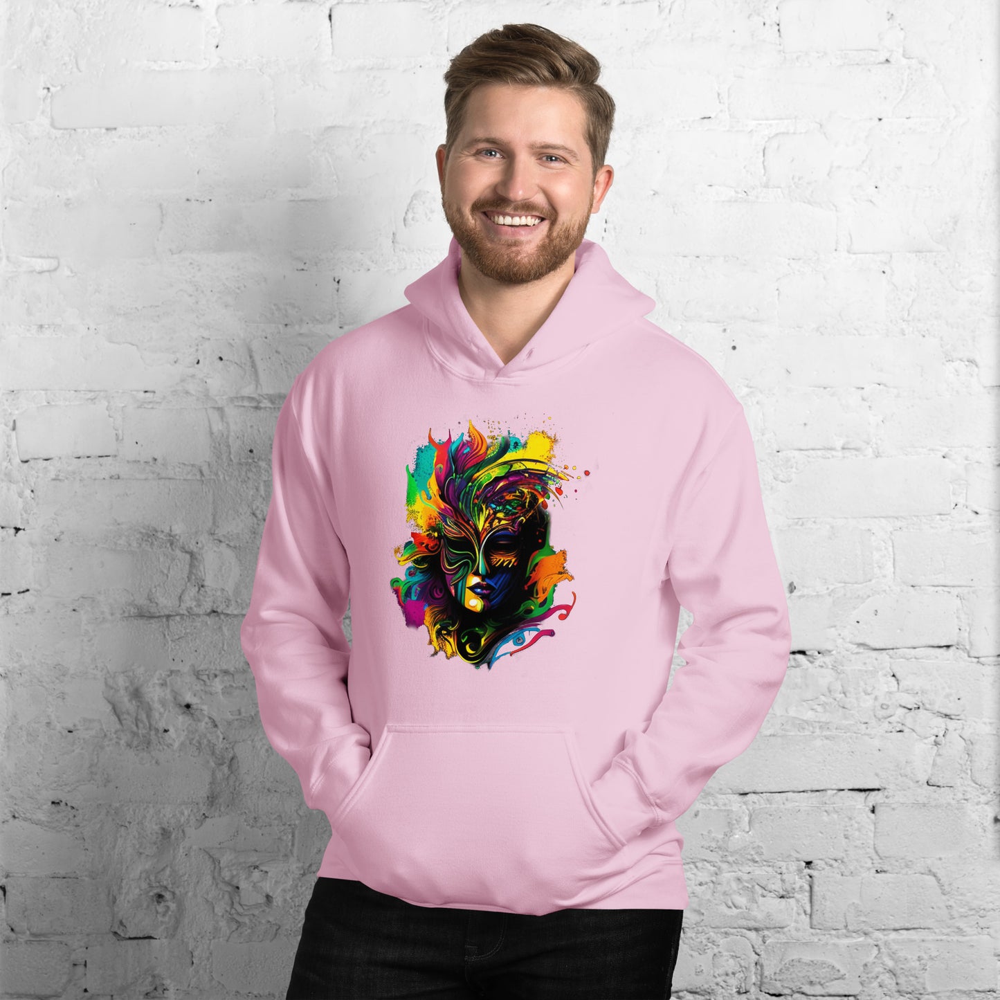 Akongo Abstract Mardi Gras Unisex Hoodie