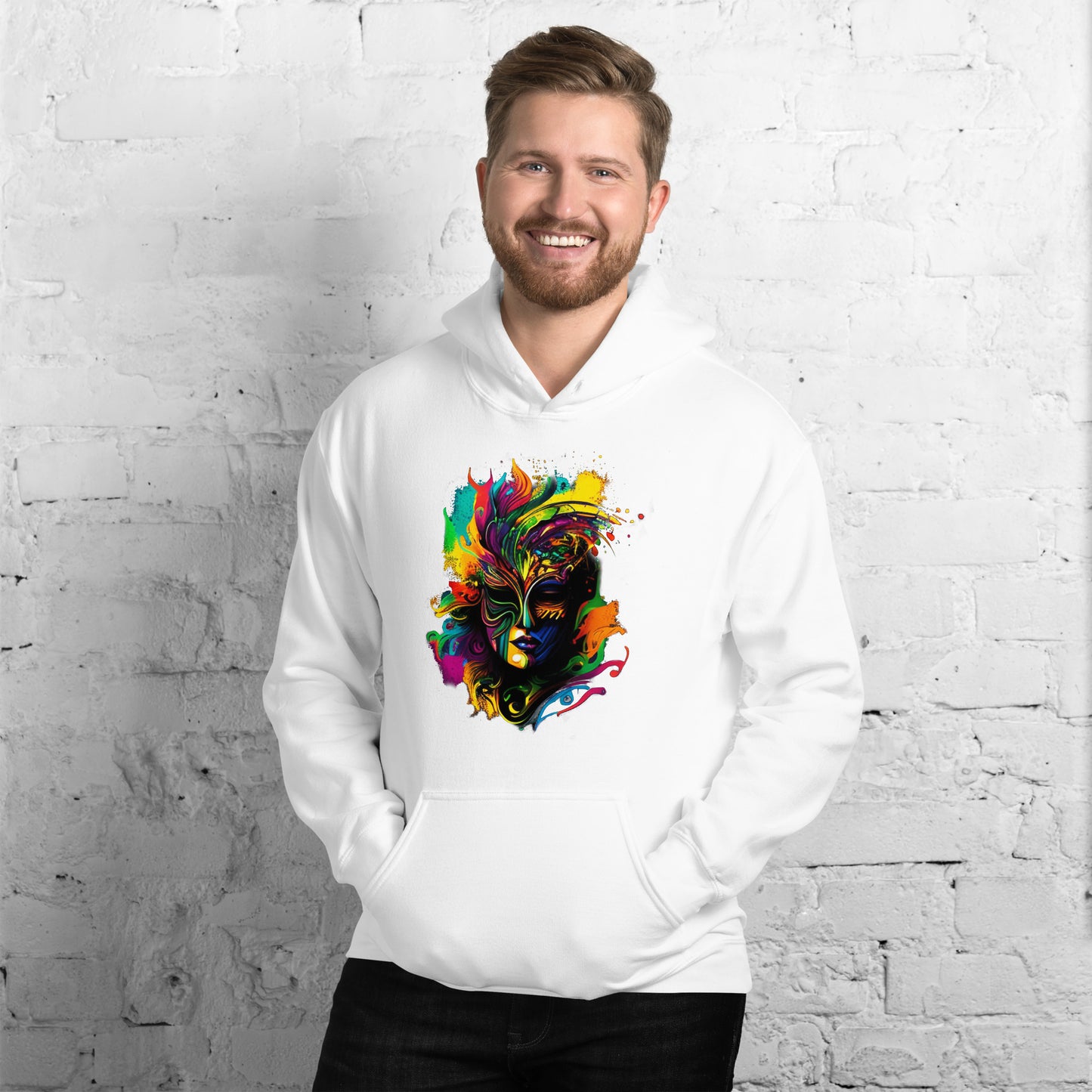 Akongo Abstract Mardi Gras Unisex Hoodie